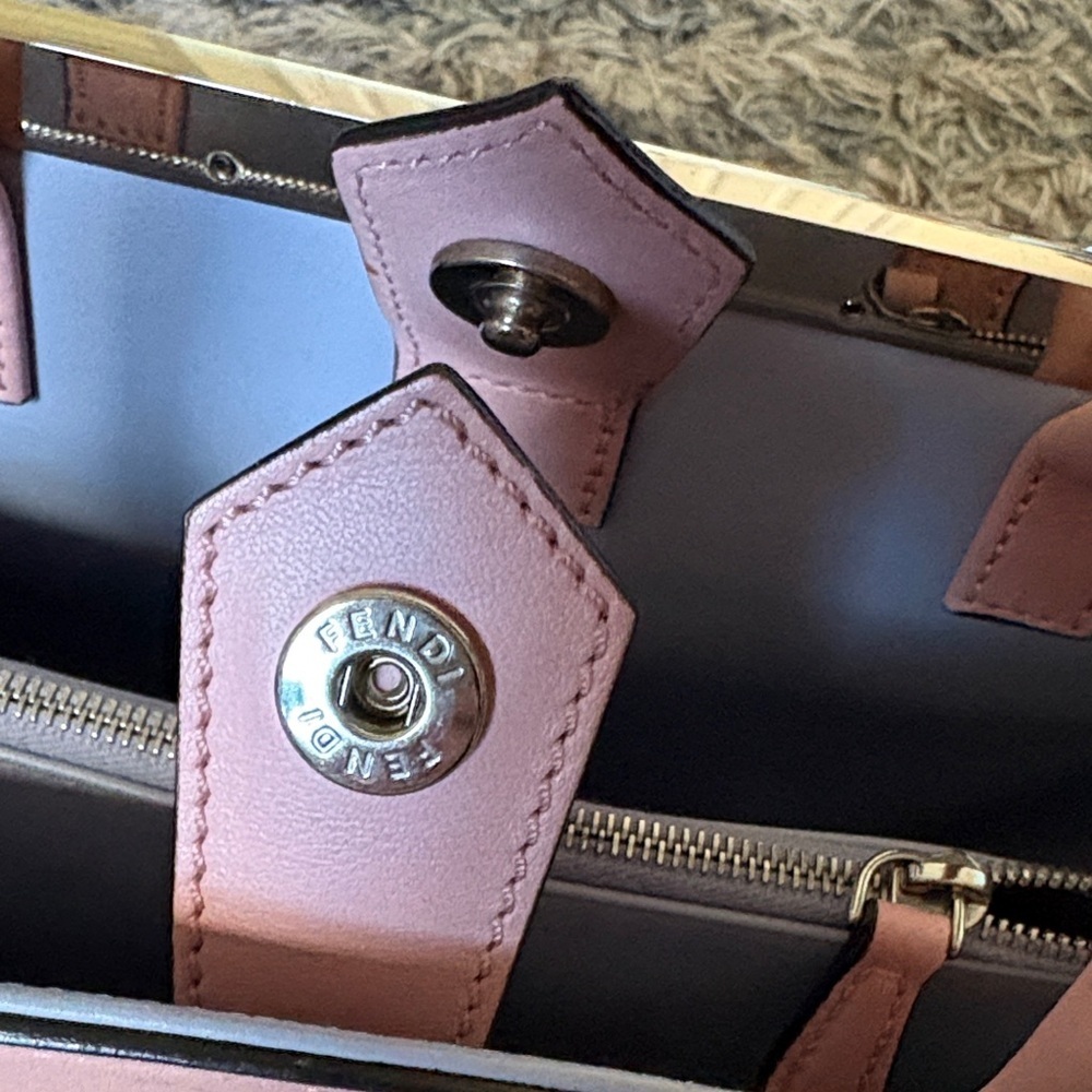 Fendi Light Pink Satchel Silver Hardware 8x11x5 - Picture 10 of 17